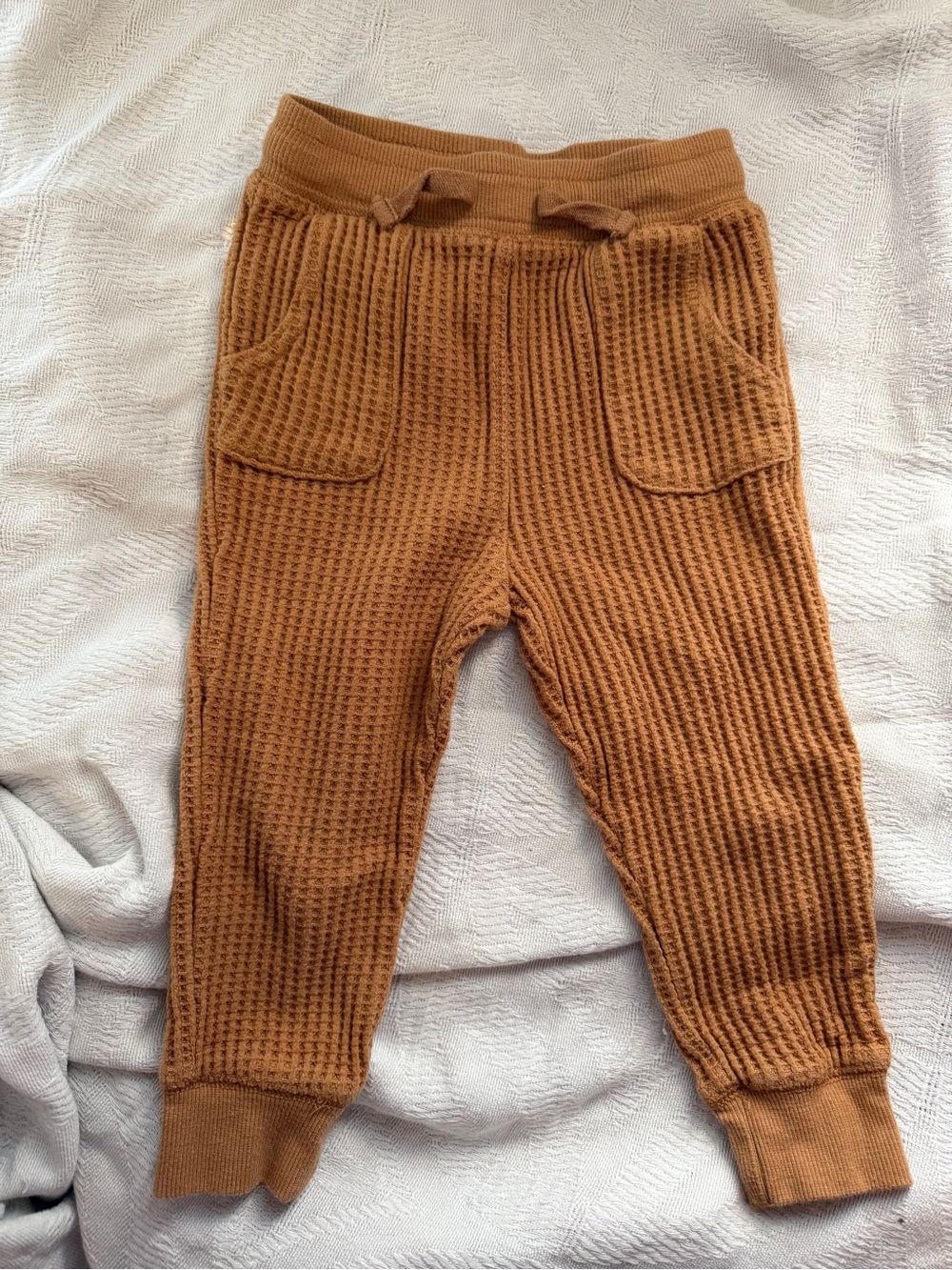 Cat & Jack Waffle Knit Jogger Pants - Caramel Brown